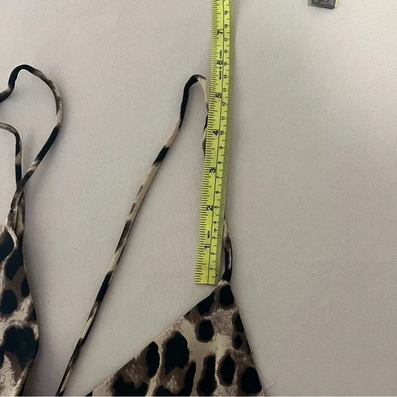 Forever 21 Super Sexy Leopard Maxi Slip Strappy‎ Date Night Dress Size Small - Picture 14 of 15